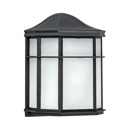 Bristol Outdoor LED Wall Light in Black (No Features).