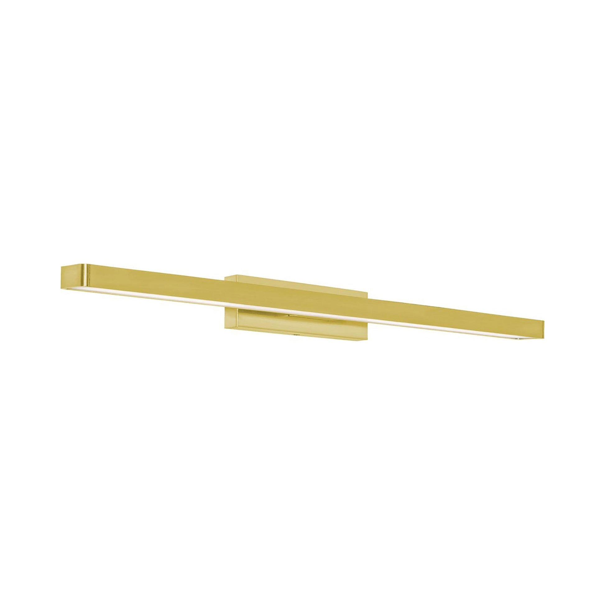 Brock LED Vanity Wall Light in Satin Brass (Large).
