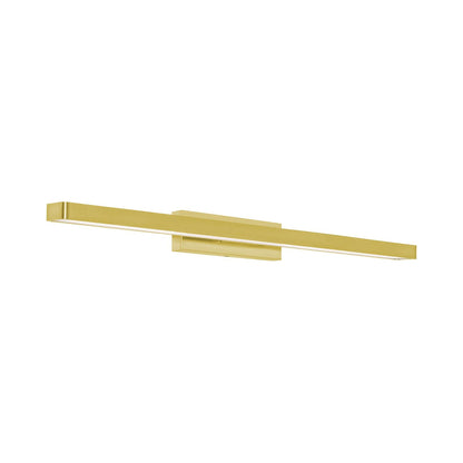 Brock LED Vanity Wall Light in Satin Brass (Large).