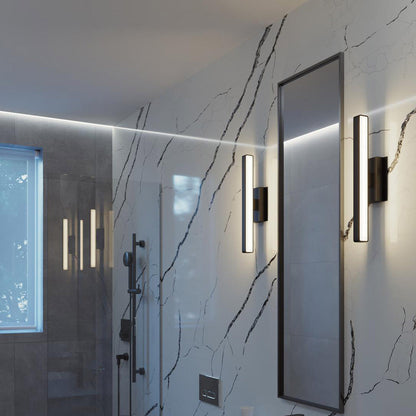 Brock LED Vanity Wall Light in bathroom.