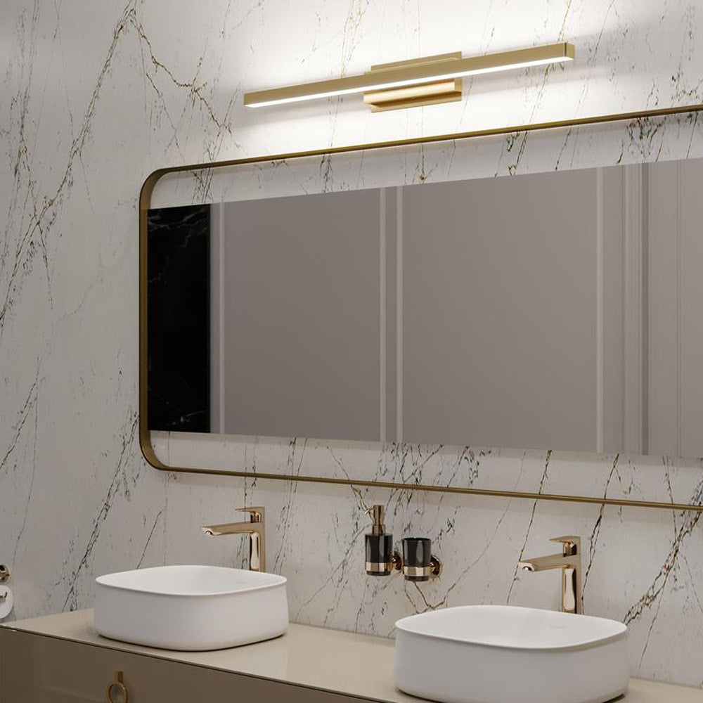Brock LED Vanity Wall Light in bathroom.