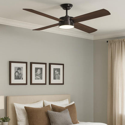 Bryant LED Ceiling Fan in bedroom.