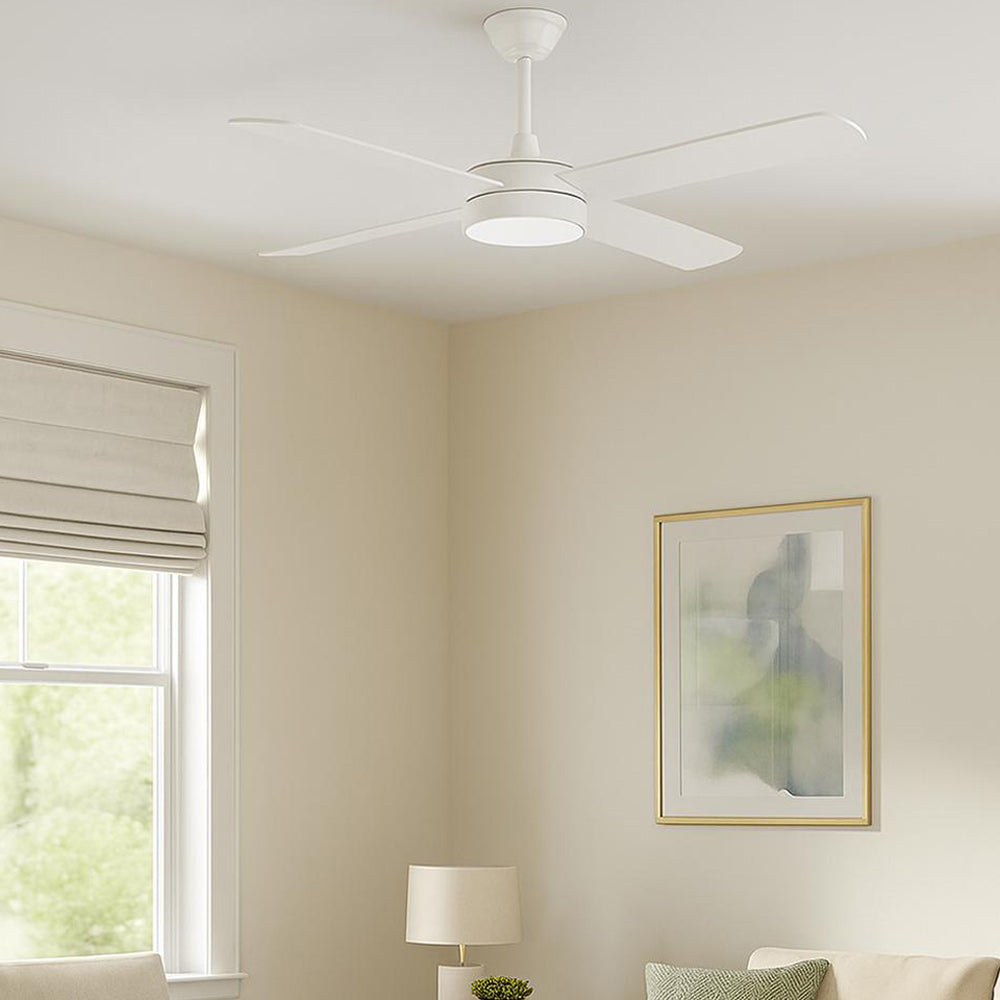 Bryant LED Ceiling Fan in bedroom.