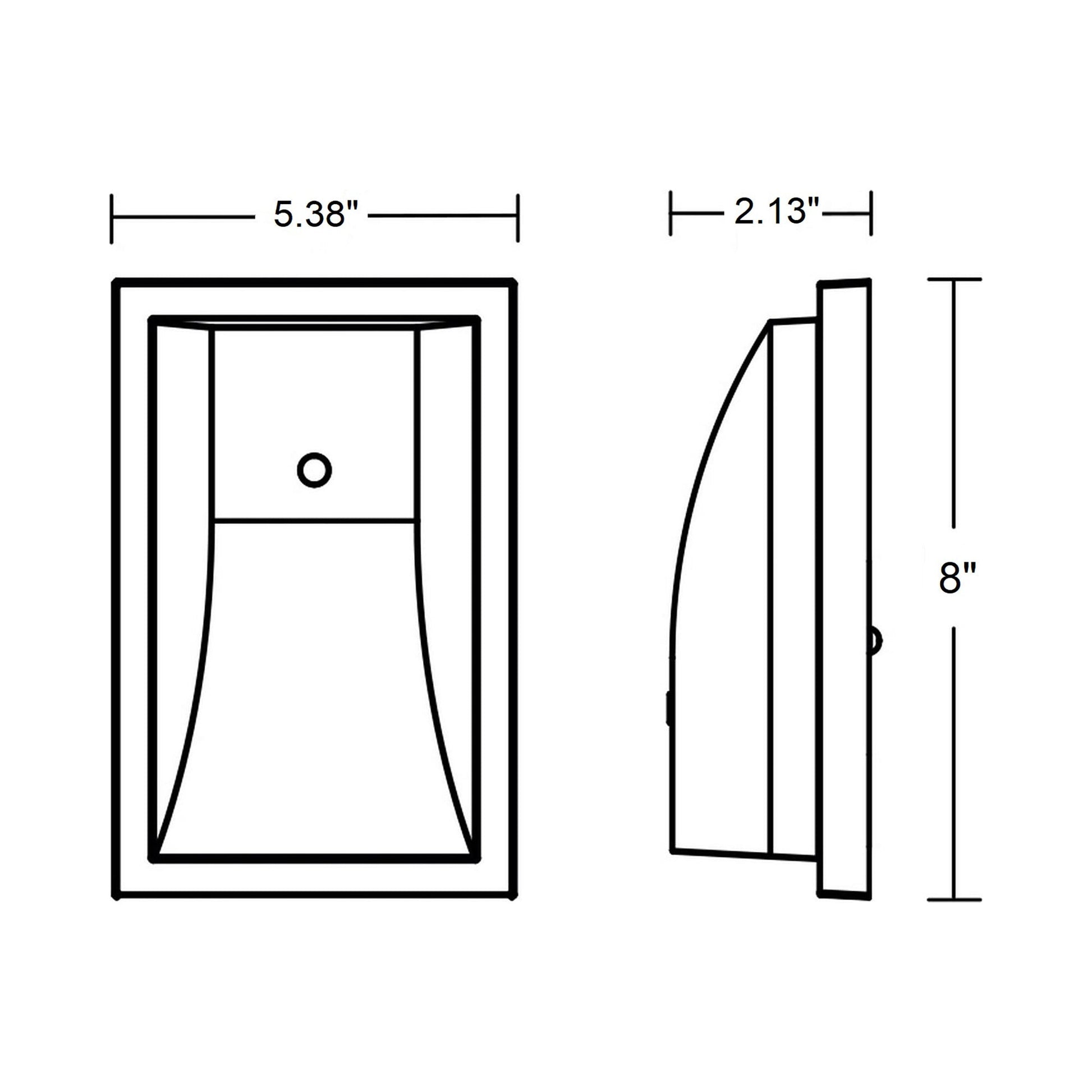 AFX Lighting BWSW Outdoor LED Security Wall Light - line drawing.