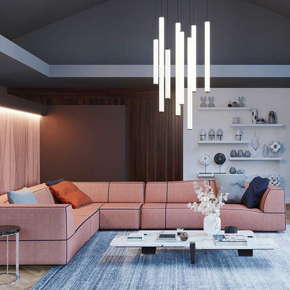 Caden LED Pendant Light in living room.
