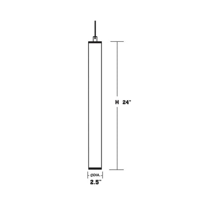 Caden LED Pendant Light - line drawing.