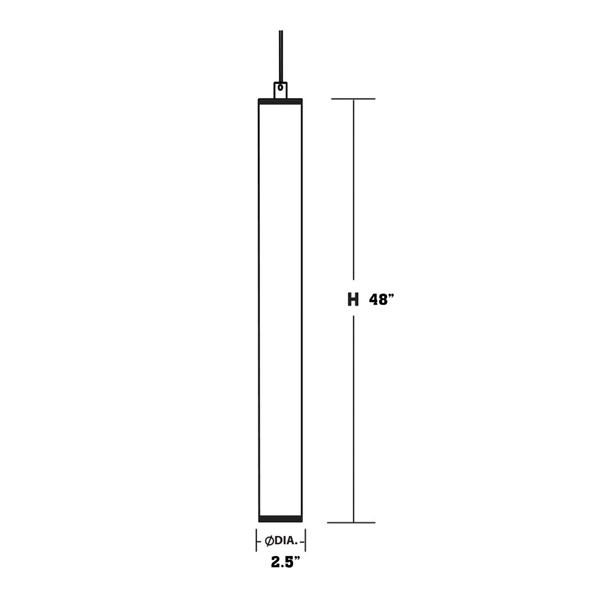 Caden LED Pendant Light - line drawing.