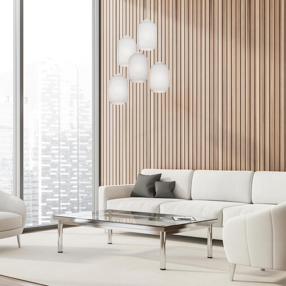 Callie Round Pendant Light in living room.