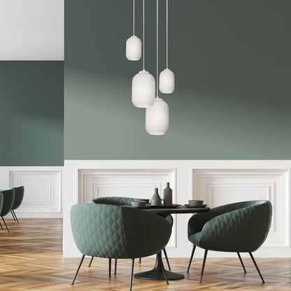 Callie Round Pendant Light in living room.
