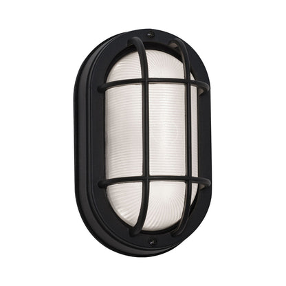 Cape Outdoor LED Wall Light in Black.