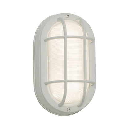 Cape Outdoor LED Wall Light in White.