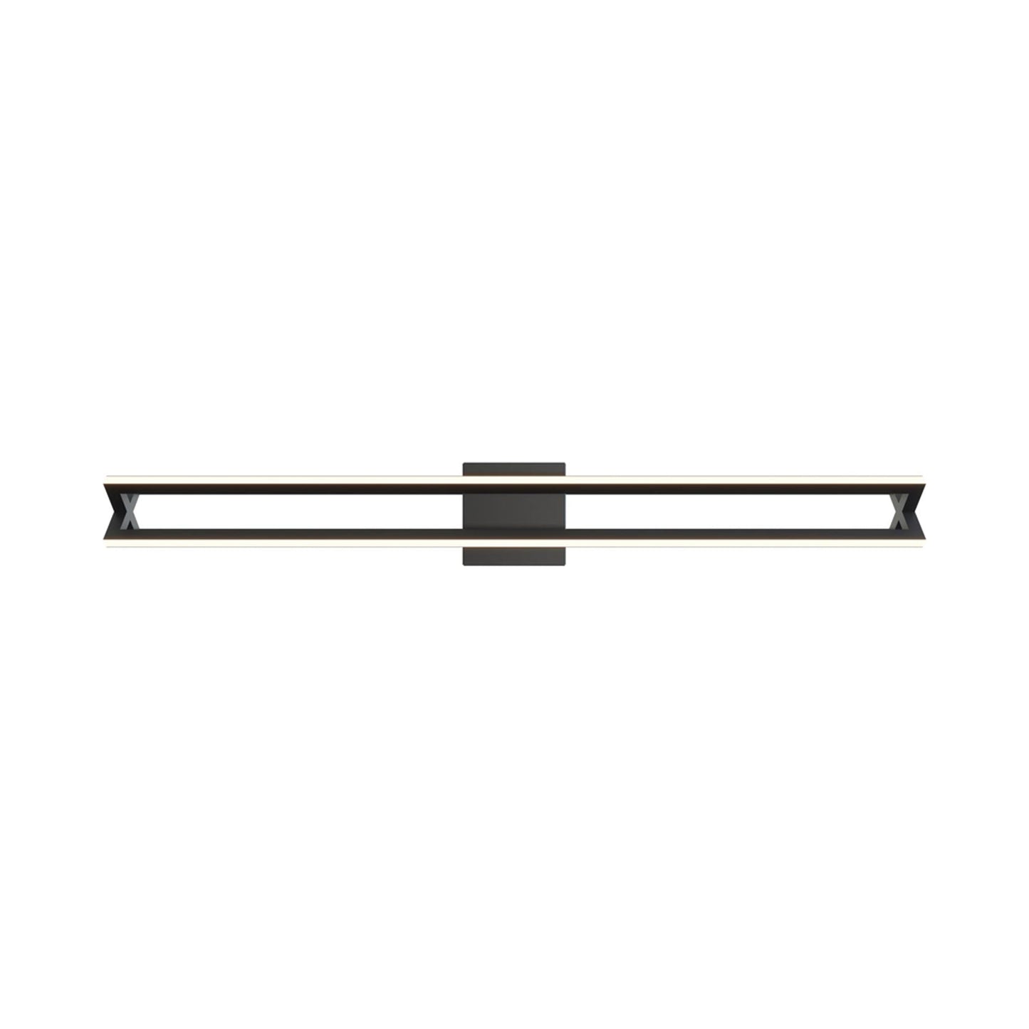 Cass LED Bath Vanity Light in Black (36-Inch).