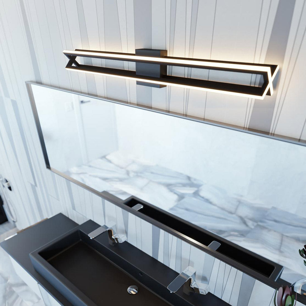 Cass LED Bath Vanity Light in bathroom.