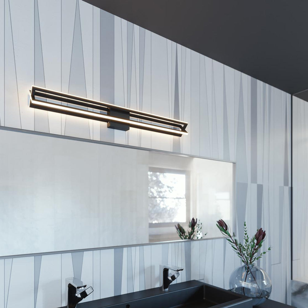 Cass LED Bath Vanity Light in bathroom.