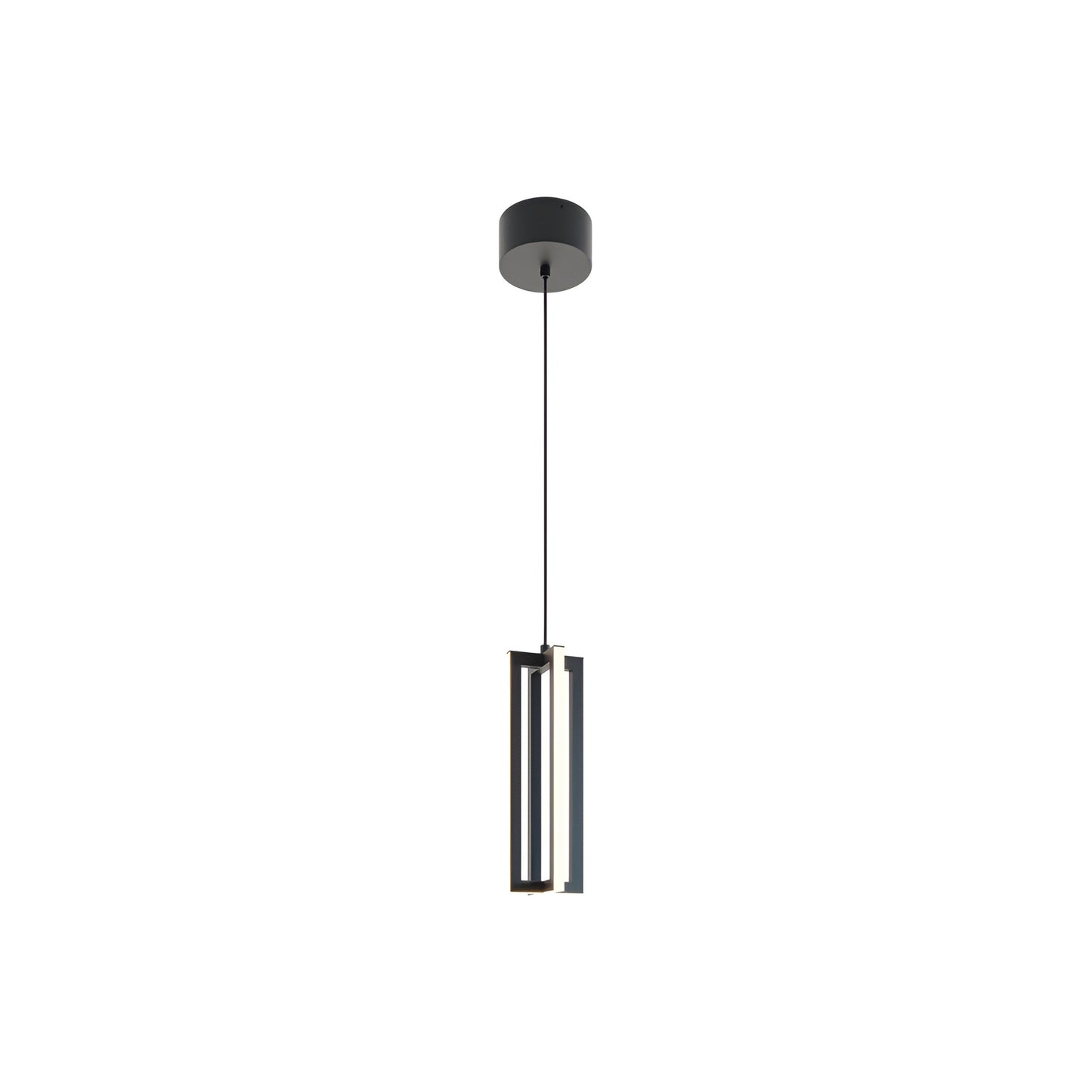 Cass LED Pendant Light in Black (12-Inch).