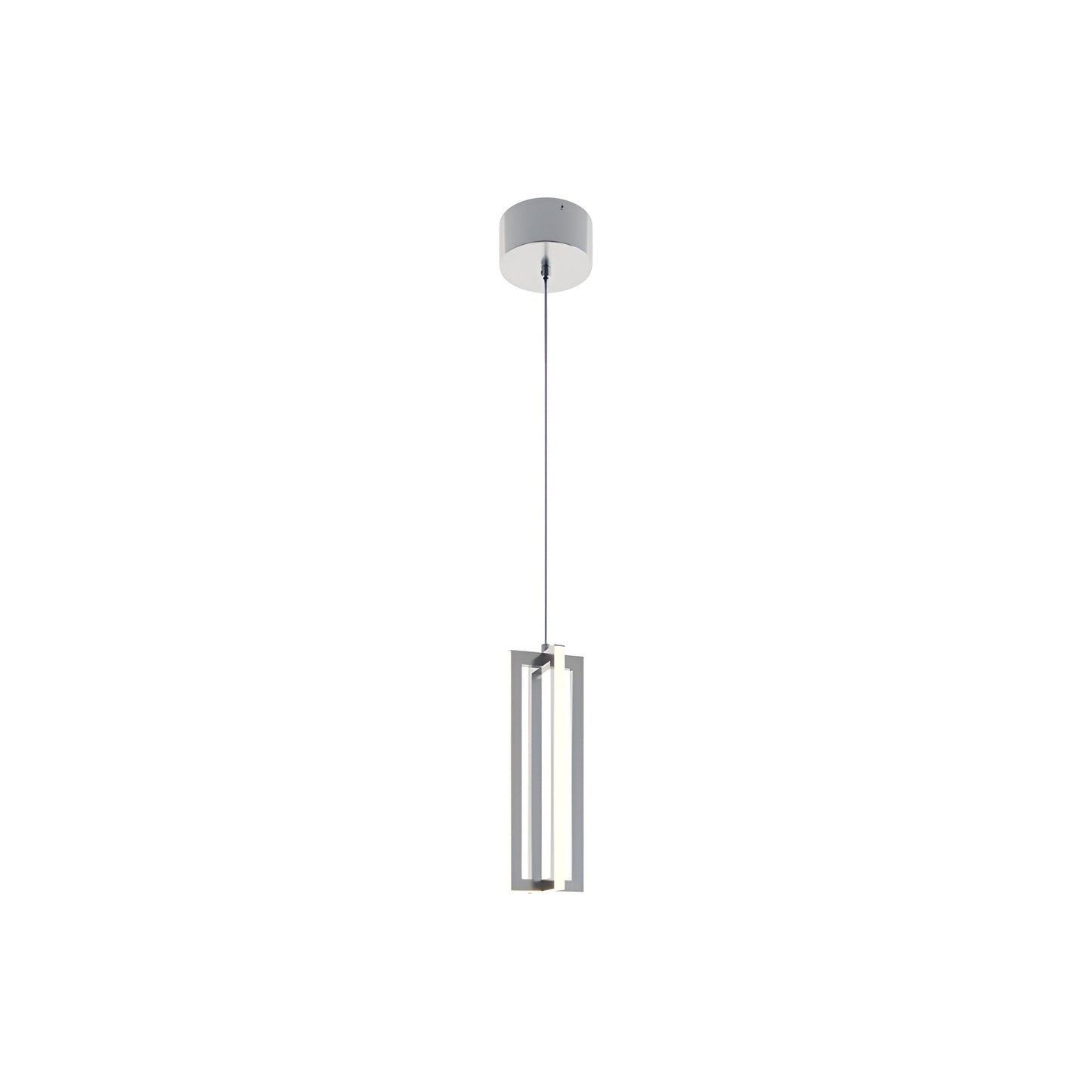 Cass LED Pendant Light in Satin Nickel (12-Inch).