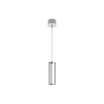 Cass LED Pendant Light in Satin Nickel (12-Inch).