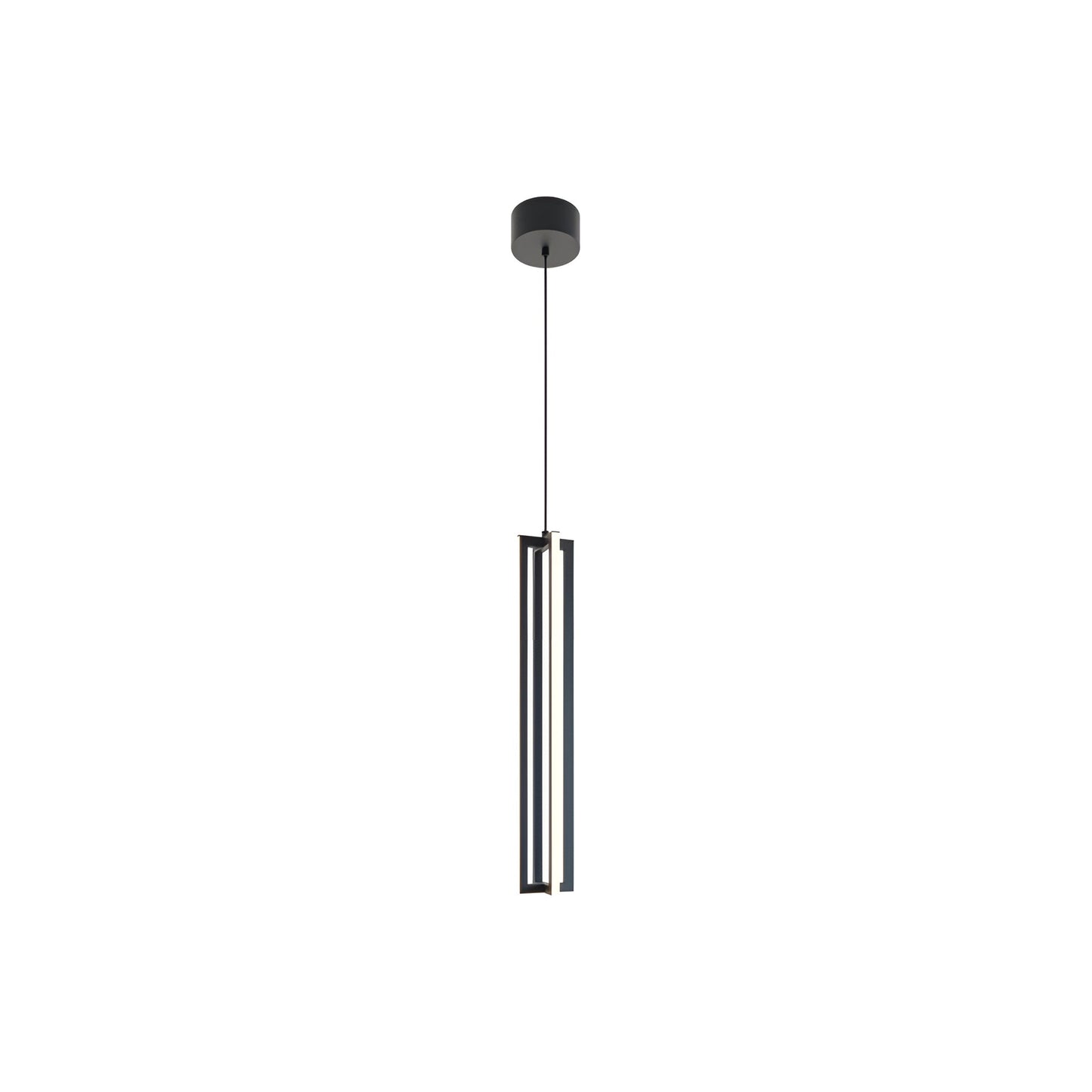 Cass LED Pendant Light in Black (24-Inch).