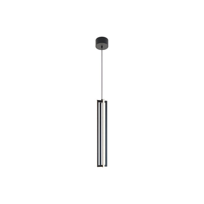 Cass LED Pendant Light in Black (24-Inch).