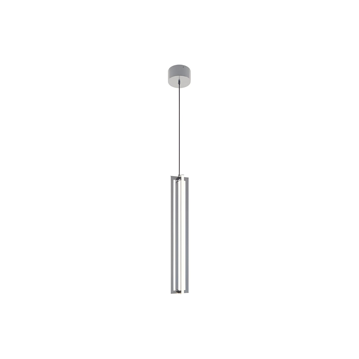 Cass LED Pendant Light in Satin Nickel (24-Inch).