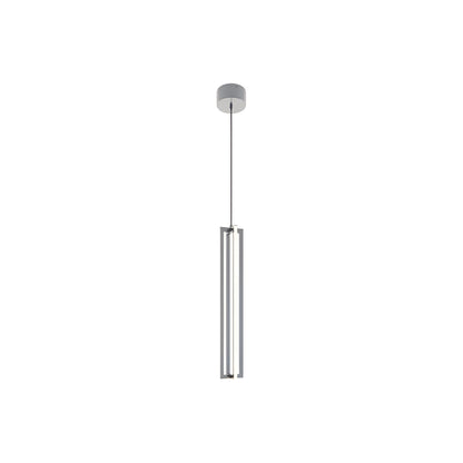 Cass LED Pendant Light in Satin Nickel (24-Inch).