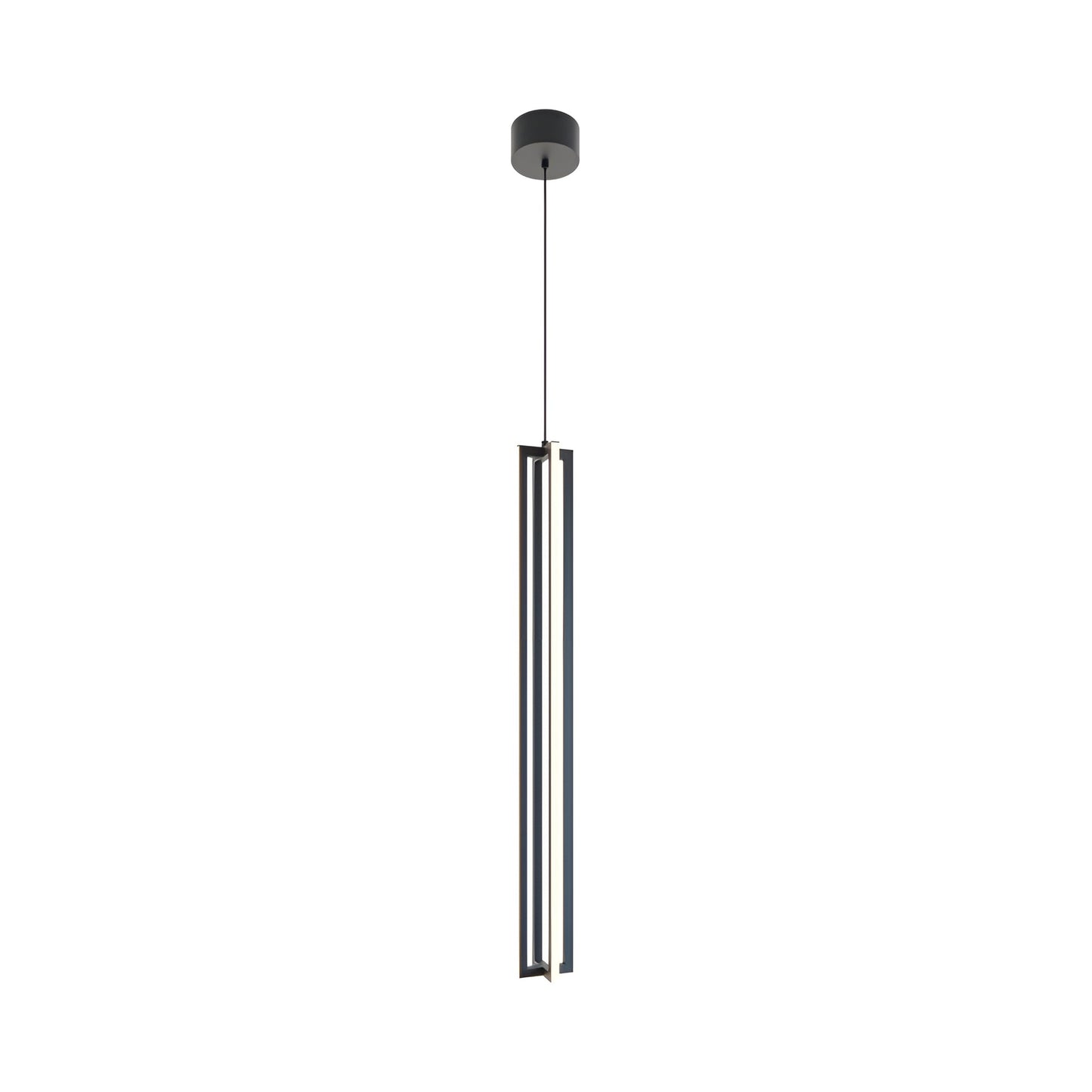Cass LED Pendant Light in Black (36-Inch).