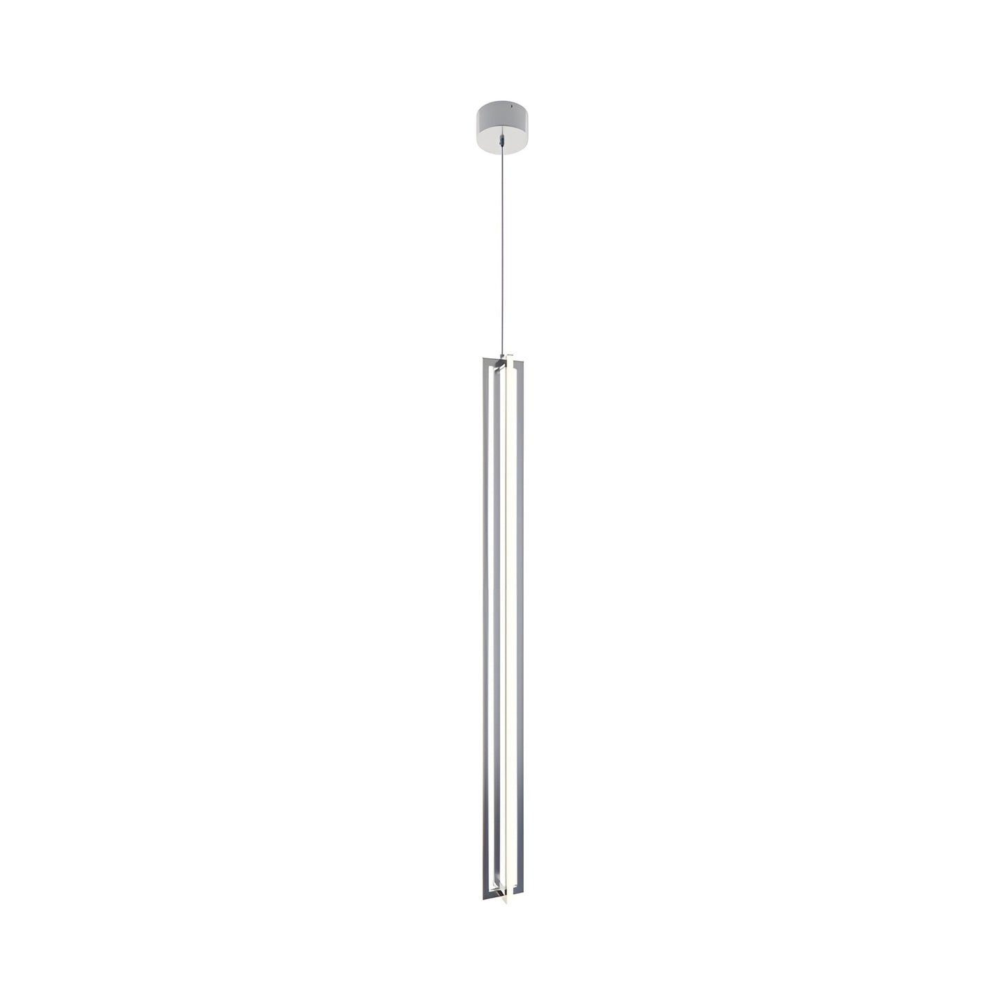 Cass LED Pendant Light in Satin Nickel (48-Inch).