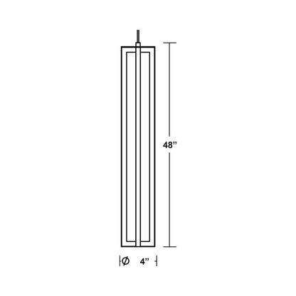 Cass LED Pendant Light - line drawing.