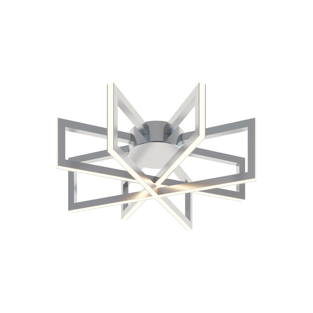 Cass LED Semi Flush Mount Ceiling Light in Satin Nickel (13-Inch).