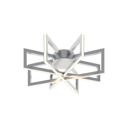 Cass LED Semi Flush Mount Ceiling Light in Satin Nickel (13-Inch).