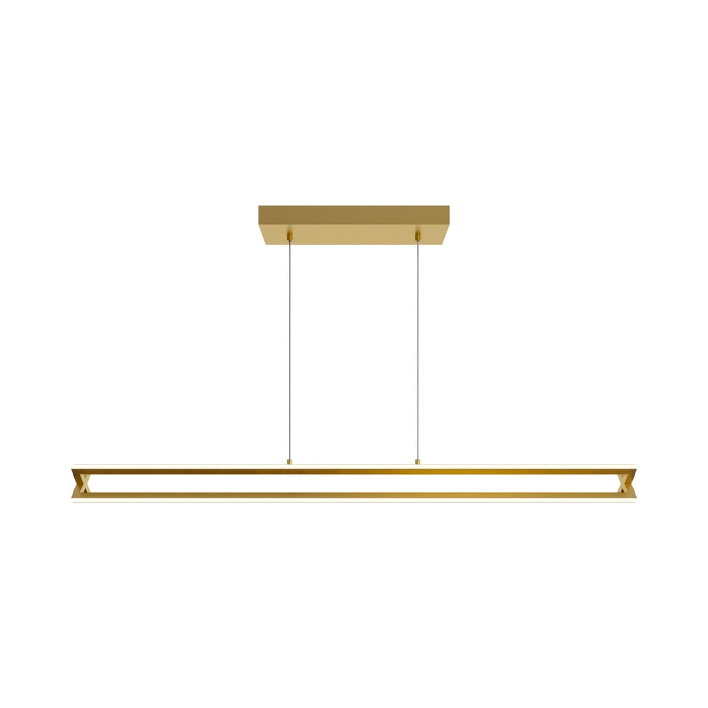 Cass Linear LED Pendant Light in Gold.