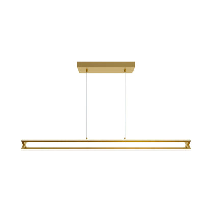 Cass Linear LED Pendant Light in Gold.