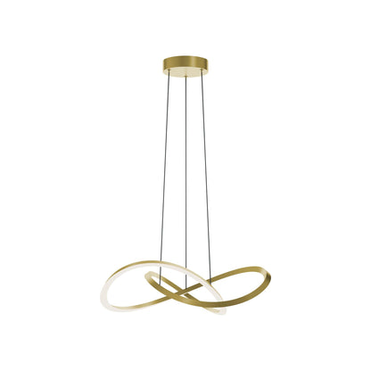 Celeste LED Pendant Light in Light Antique Brass (23.63-Inch).