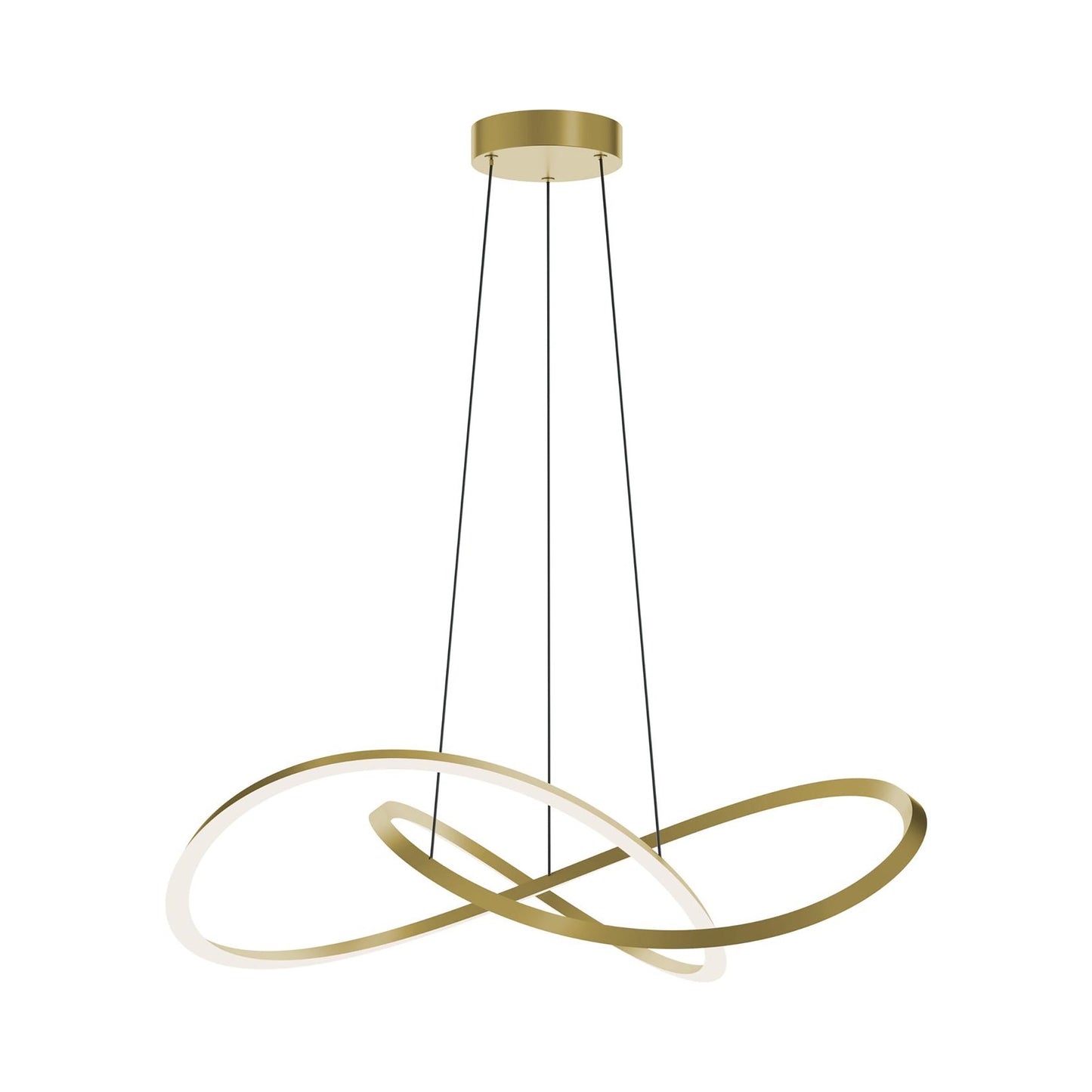Celeste LED Pendant Light in Light Antique Brass (31.5-Inch).