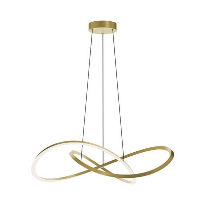 Celeste LED Pendant Light in Light Antique Brass (31.5-Inch).