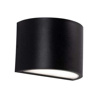 Celia Outdoor LED Wall Light in Black (5-Inch).