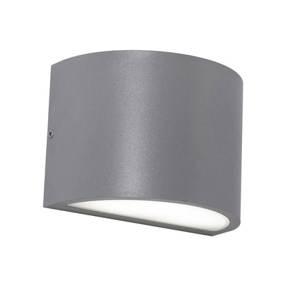 Celia Outdoor LED Wall Light in Textured Grey (5-Inch).