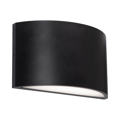 Celia Outdoor LED Wall Light in Black (7-Inch).