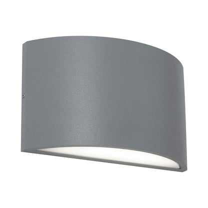 Celia Outdoor LED Wall Light in Textured Grey (7-Inch).