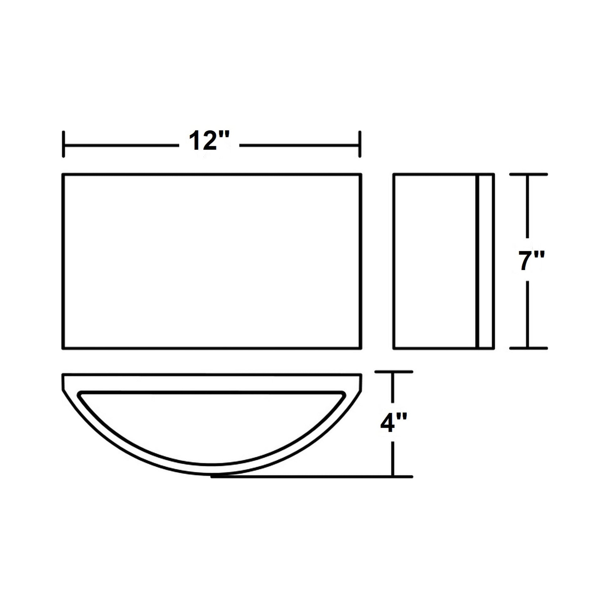 Celia Outdoor LED Wall Light - line drawing.