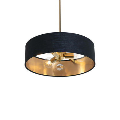 Celine Pendant Light in Satin Brass/Black/Gold (18-Inch).