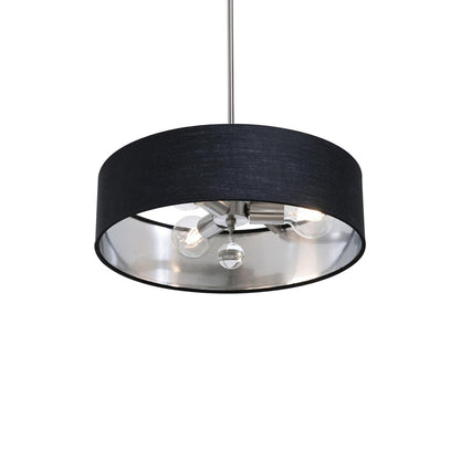 Celine Pendant Light in Satin Nickel/Black/Silver (18-Inch).