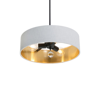 Celine Pendant Light in Black/White/Gold (18-Inch).