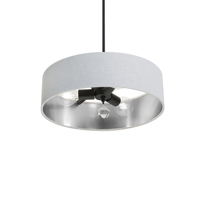 Celine Pendant Light in Black/White/Silver (18-Inch).