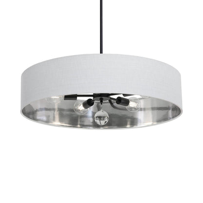 Celine Pendant Light in Black/White/Silver (30-Inch).