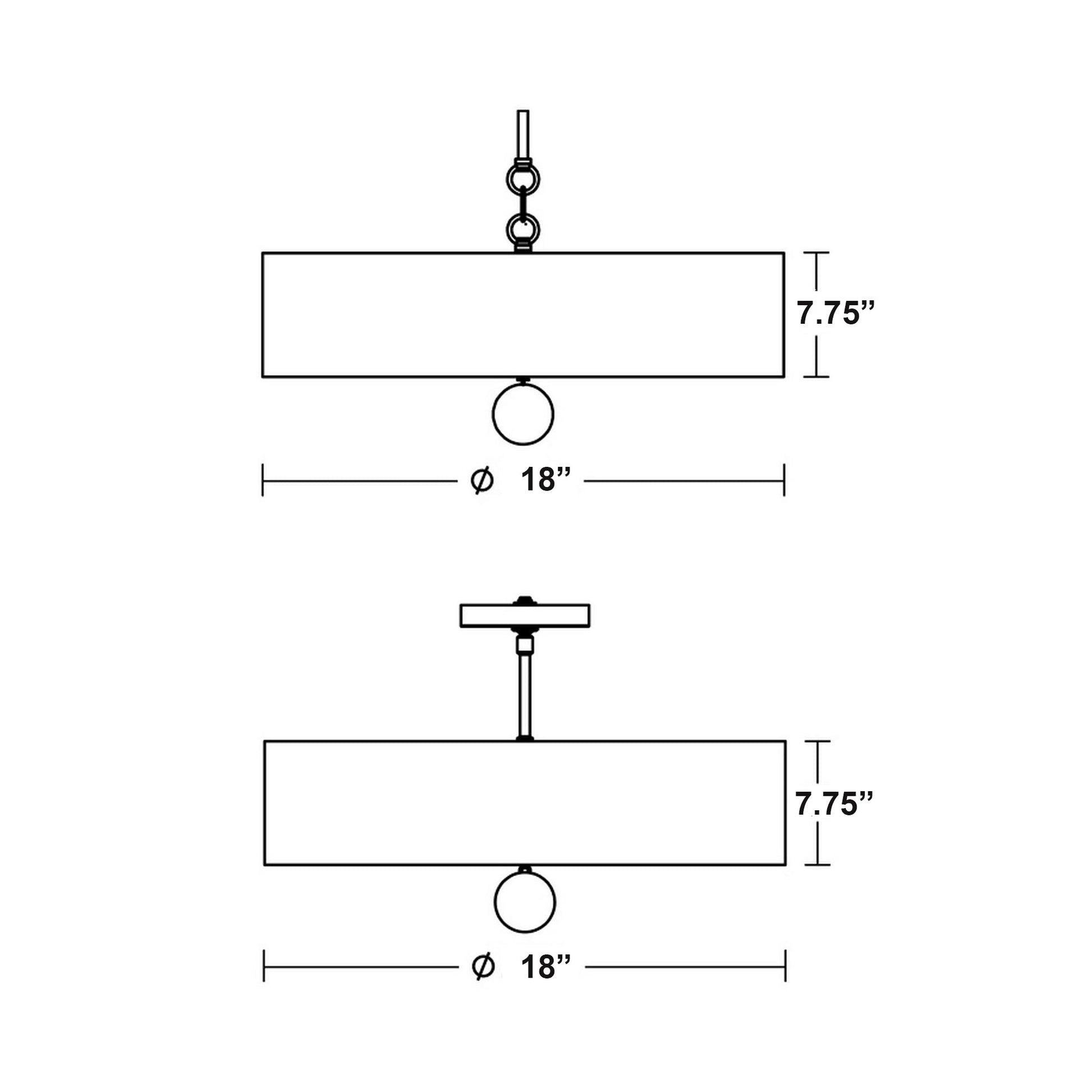 Celine Pendant Light - line drawing.