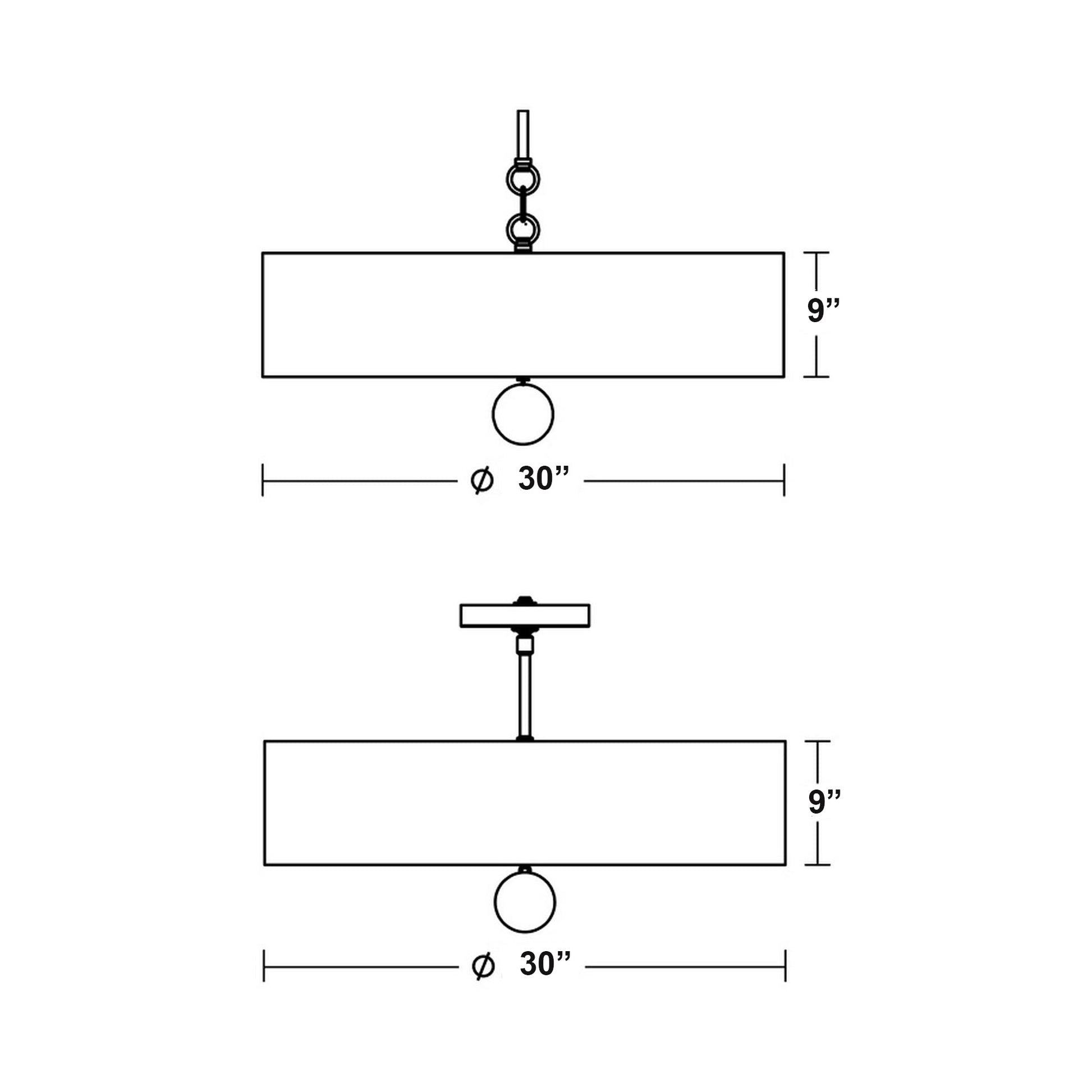Celine Pendant Light - line drawing.