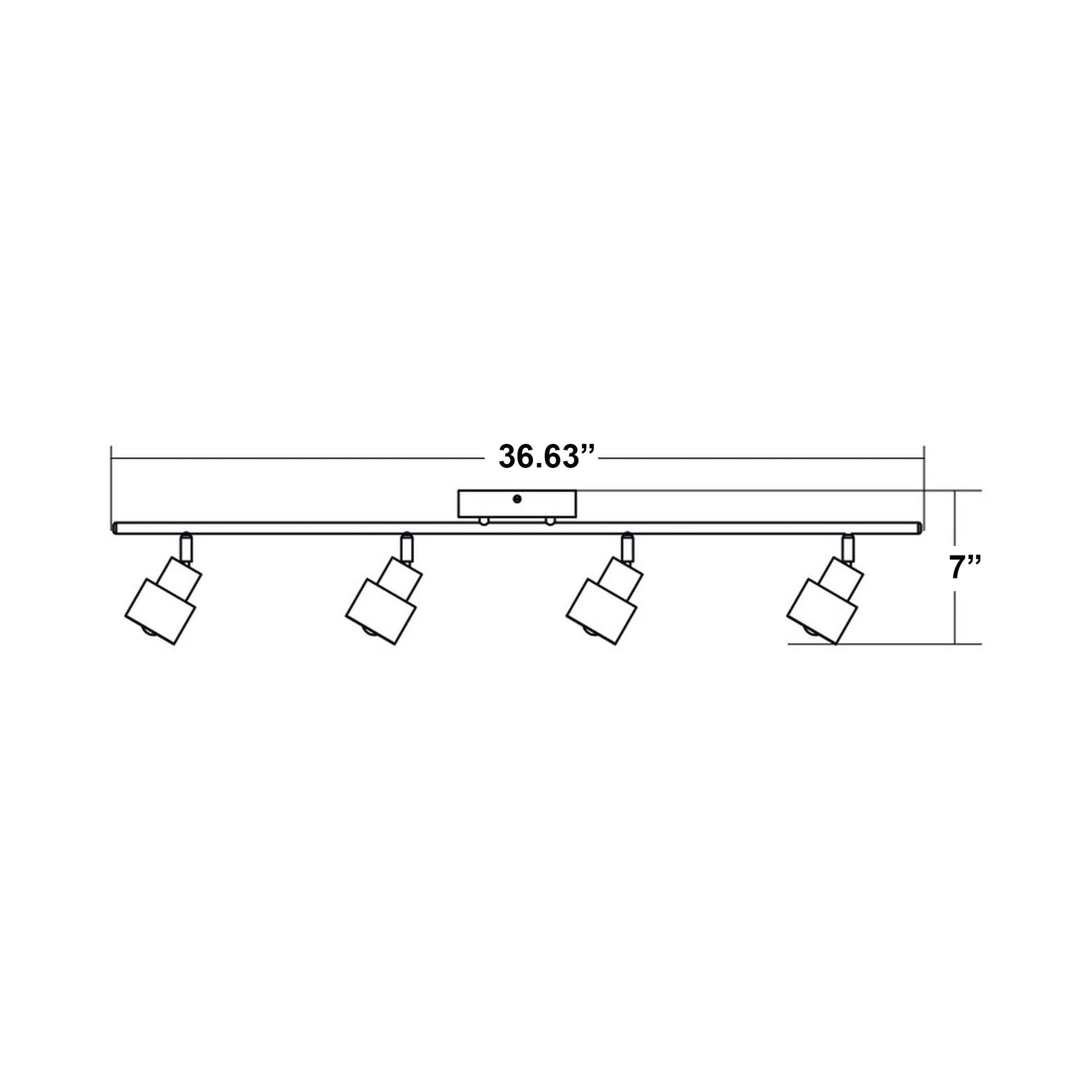 Chappelle LED Track Ceiling / Wall Light - line drawing.