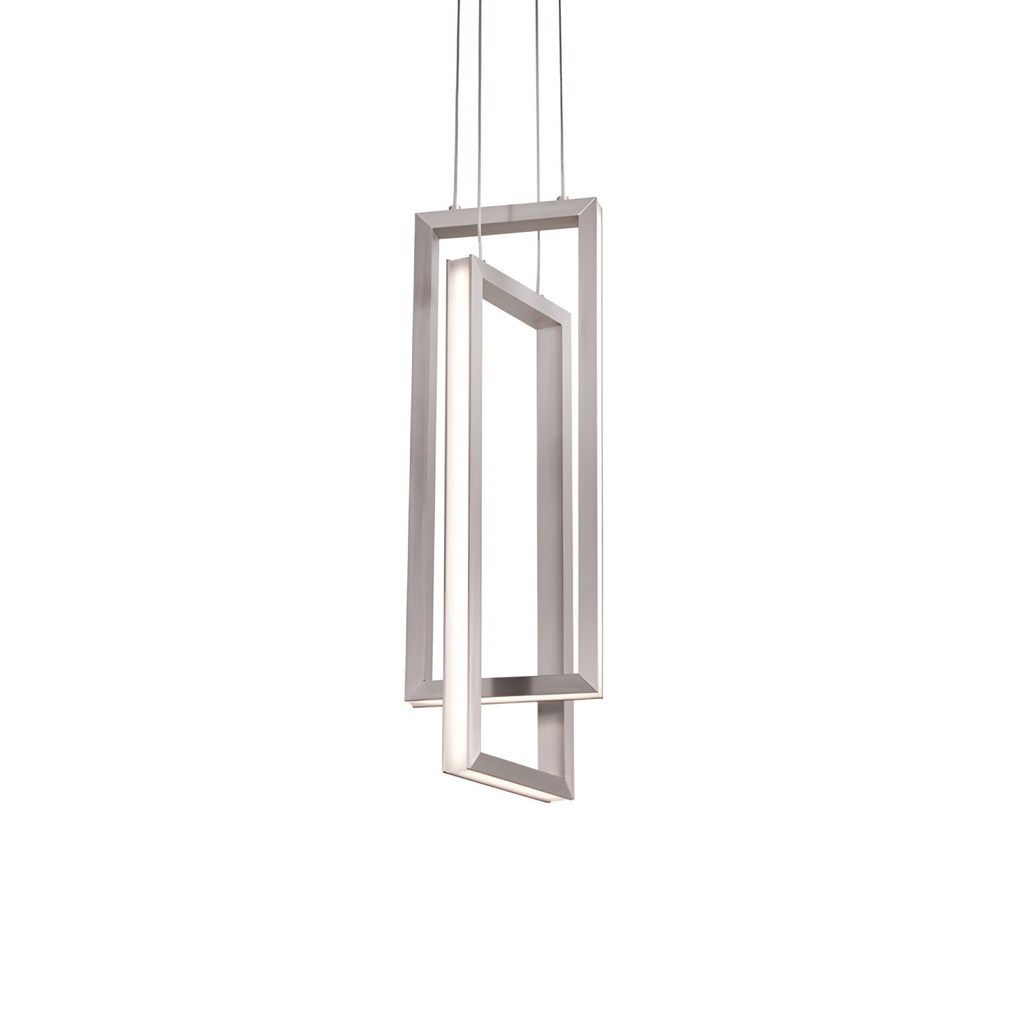 Cole LED Pendant Light in Satin Nickel.