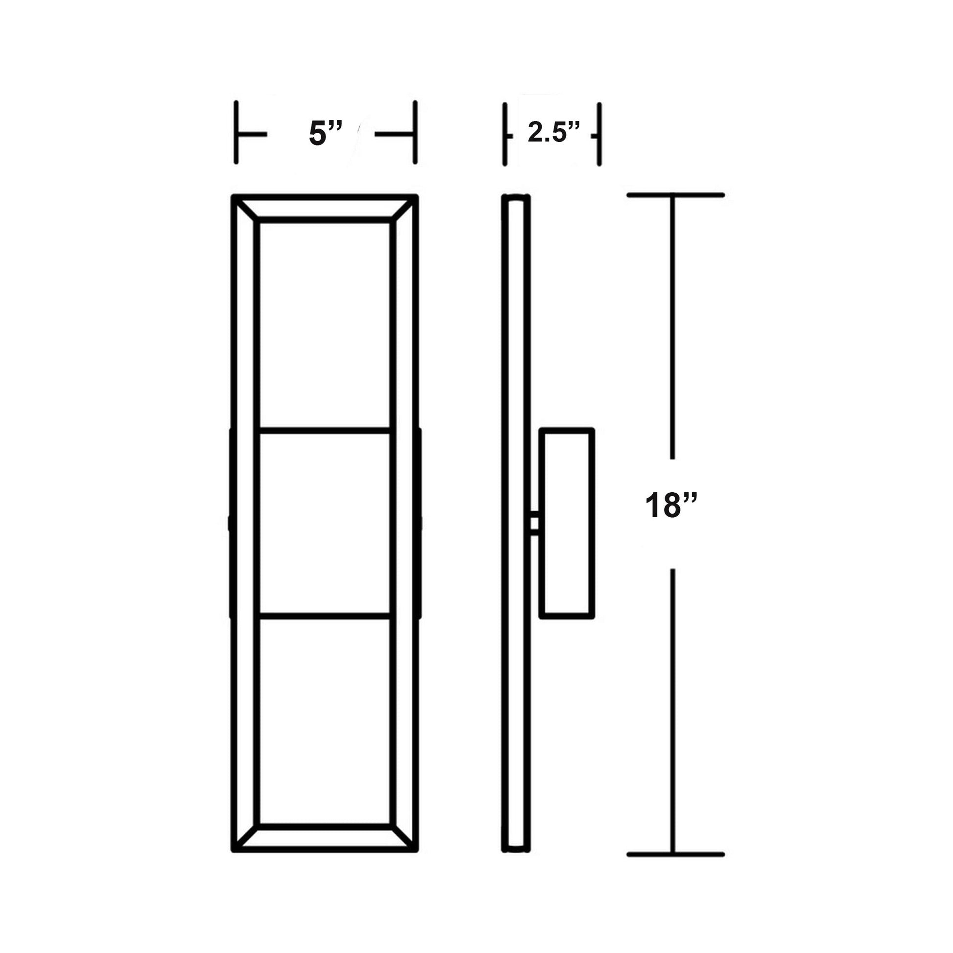 Cole LED Wall Light - line drawing.